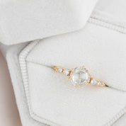 Estel Fleur Ring, 1.00ct Rose Cut Diamond | GIA Certified