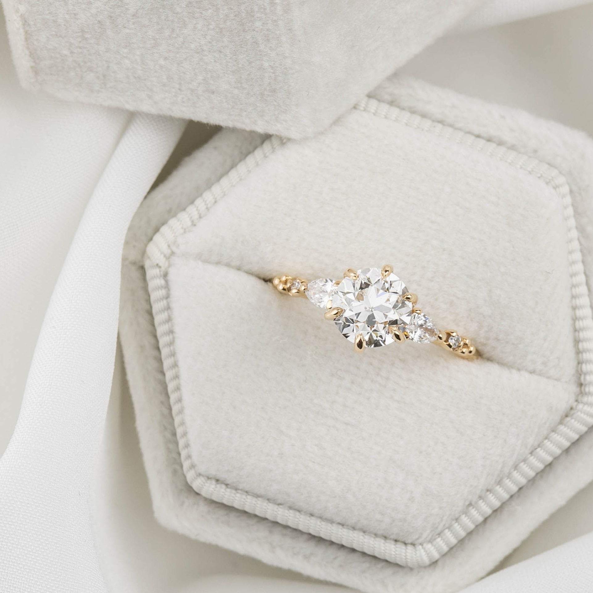 Estel Fleur Petal Ring, 1.30ct Diamond | GIA Certified