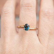 0.84ct Oval Cut Blue Green Queensland Sapphire SO042