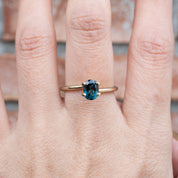 1.14ct Oval Cut Bluegreen Queensland Sapphire