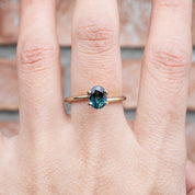 1.07ct Oval Cut Bluegreen Queensland Sapphire