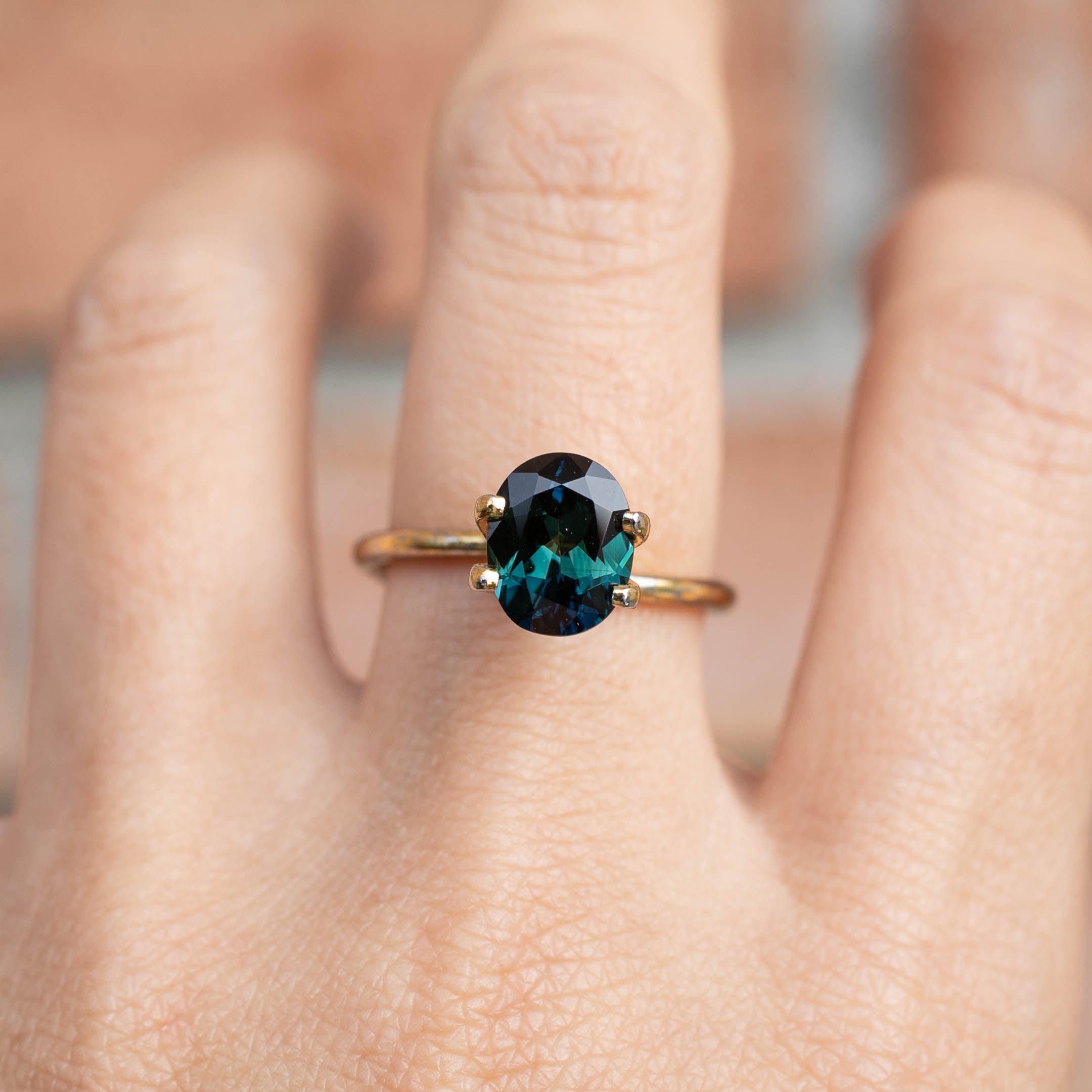 2.31ct Oval Cut Blue Green Queensland Sapphire SO167