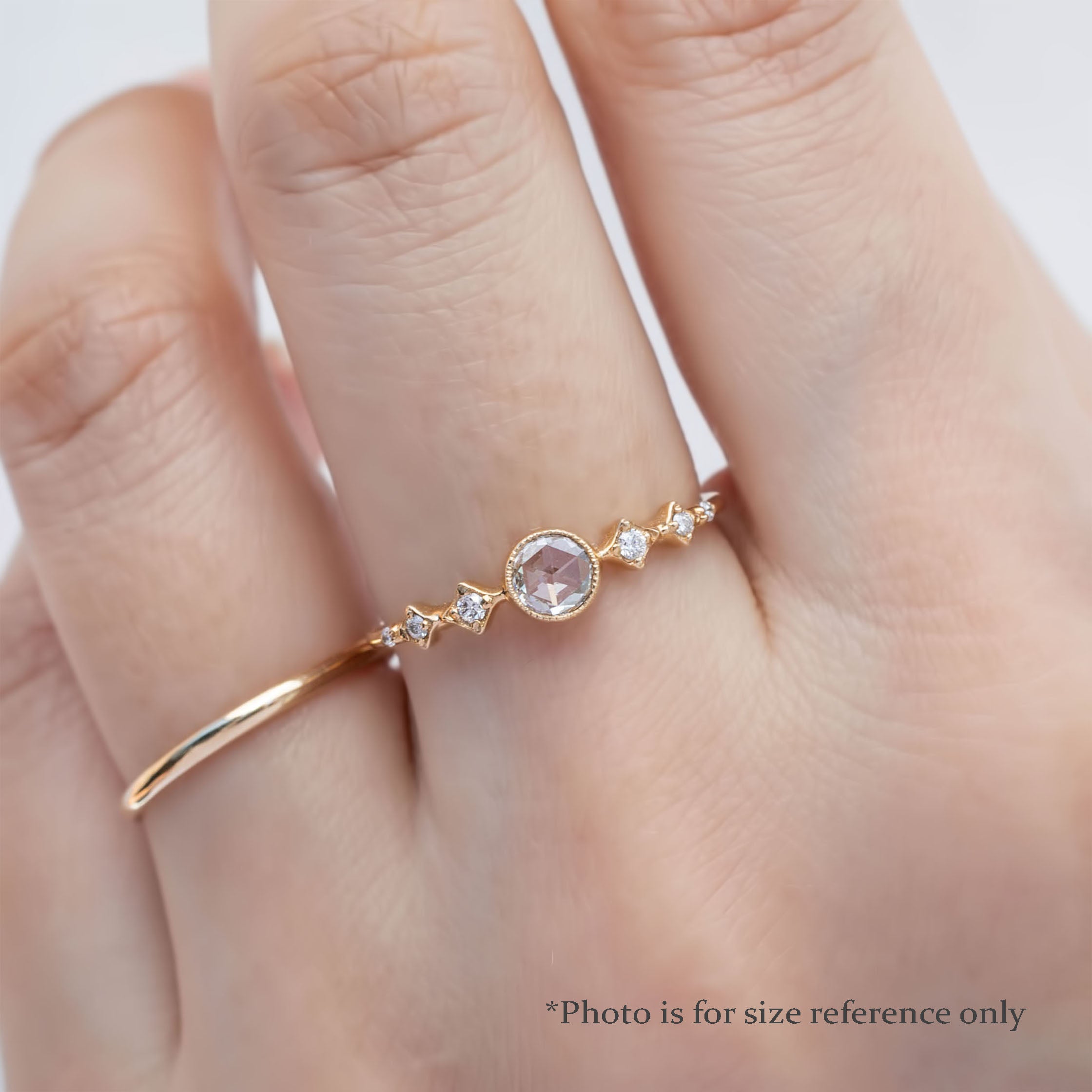 Celeste Ring, 0.25ct Unheated Sapphire