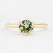 Floryn Ring 1.13ct Parti Green Yellow Montana Sapphire Ring 14K Yellow Gold, One of a kind