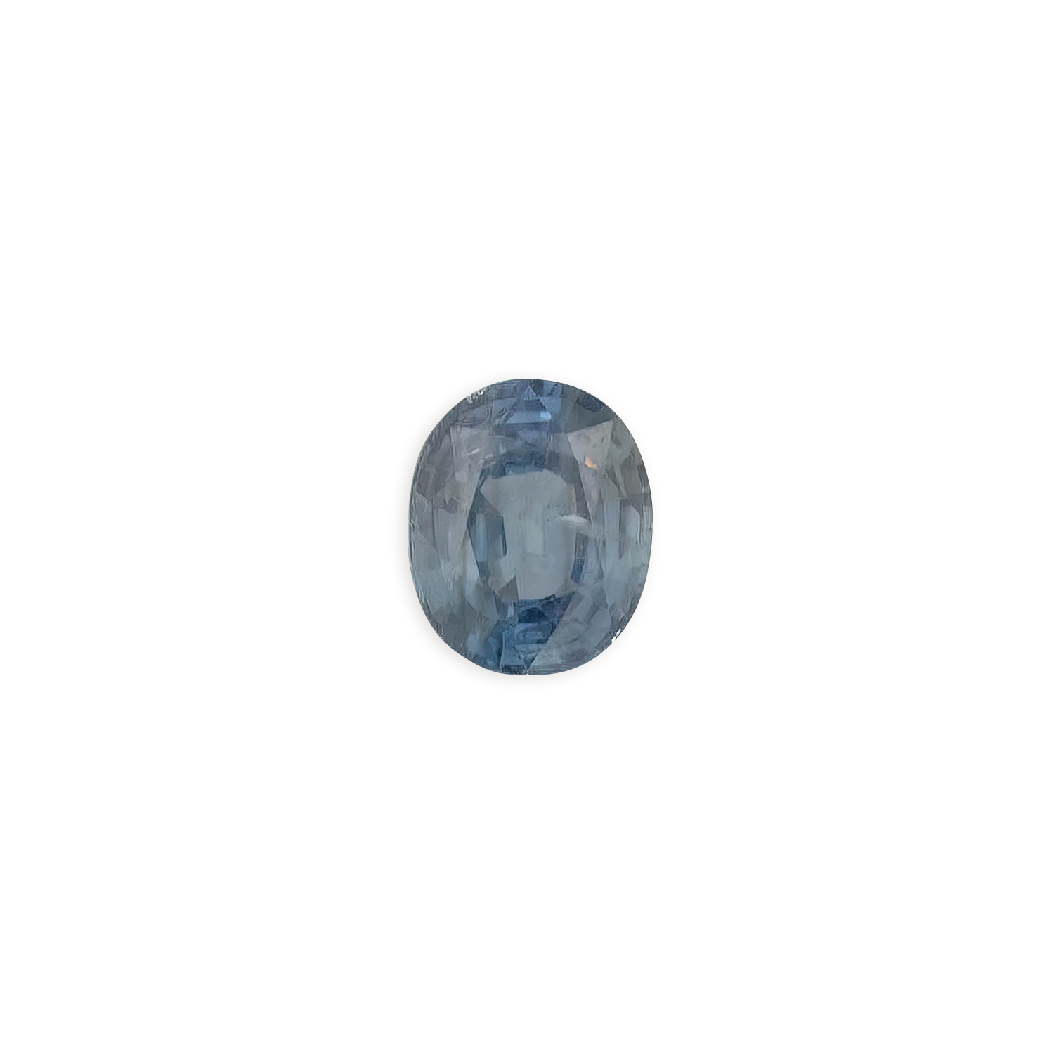 1.32ct Oval Cut Unheated Blue Sapphire from Africa, ethically sourced with slight natural inclusions visible in light.