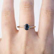 0.90ct Oval Cut Deep Teal Blue Queensland Sapphire SO254