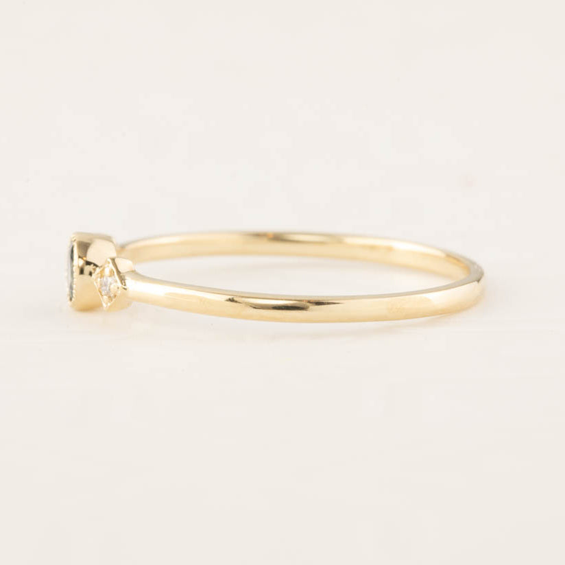 Moon & Star Ring, 0.15ct Montana Sapphire of your choice