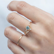 Moon & Star Ring, 0.45ct Sapphire