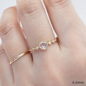 Celeste Ring, 4mm Rose Cut Diamond