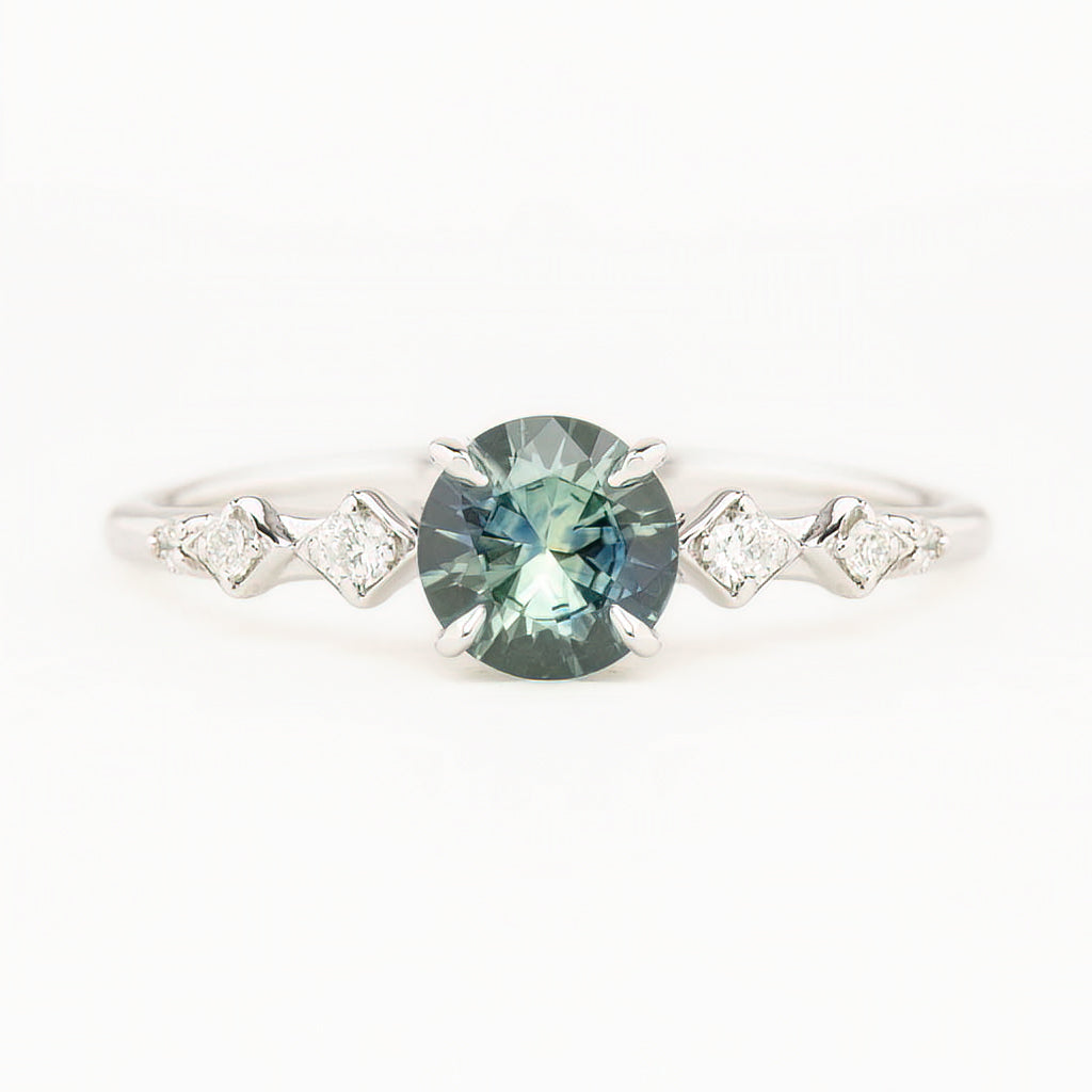 Celeste Ring, 0.73ct Montana Sapphire