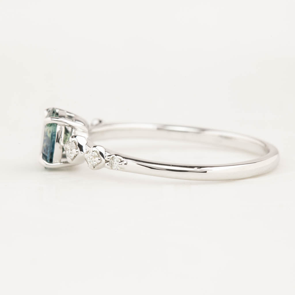 Celeste Ring, 0.73ct Montana Sapphire