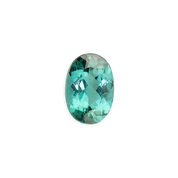 1.88ct oval cut green tourmaline gemstone from Namibia with a faceted emerald green surface and heat treatment.