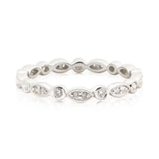 White gold Seren Ring featuring natural white diamonds totaling 0.18-0.20ctw with G color and SI clarity